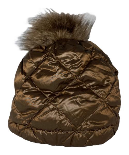 MaxMara THE CUBE（マックスマーラ ザ キューブ）MaxMara THE CUBE (マックスマーラ ザ キューブ) キルティングキャップ ブラウン サイズ:Mの古着・服飾アイテム