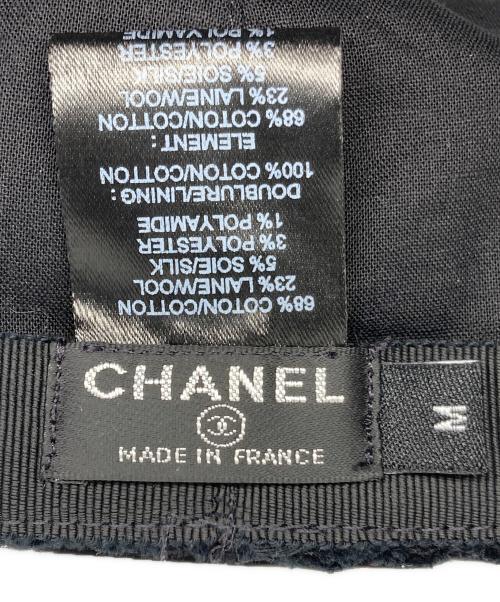 CHANEL（シャネル）CHANEL (シャネル) ココマークシャネルツイードキャップ ブラック サイズ:サイズ詳細参照の古着・服飾アイテム