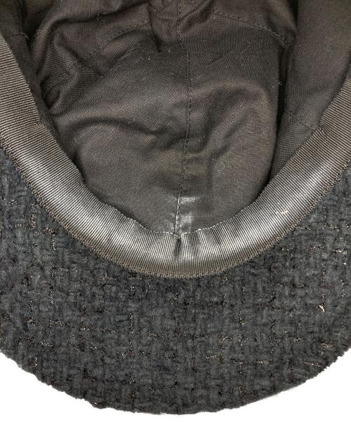 CHANEL（シャネル）CHANEL (シャネル) ココマークシャネルツイードキャップ ブラック サイズ:サイズ詳細参照の古着・服飾アイテム