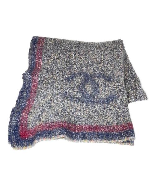 CHANEL（シャネル）CHANEL (シャネル) ココマーク カシミヤ 混大判 ストール グレー サイズ:サイズ詳細参照の古着・服飾アイテム