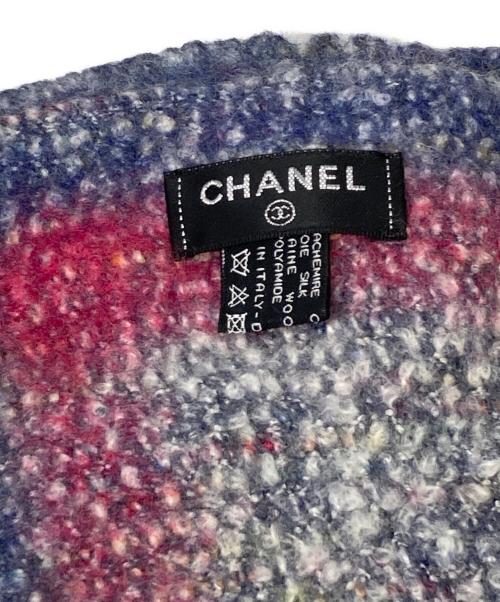 CHANEL（シャネル）CHANEL (シャネル) ココマーク カシミヤ 混大判 ストール グレー サイズ:サイズ詳細参照の古着・服飾アイテム