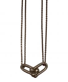 TIFFANY & Co.（ティファニー）の古着「ハードウェアダブルリンクネックレス」｜シルバー