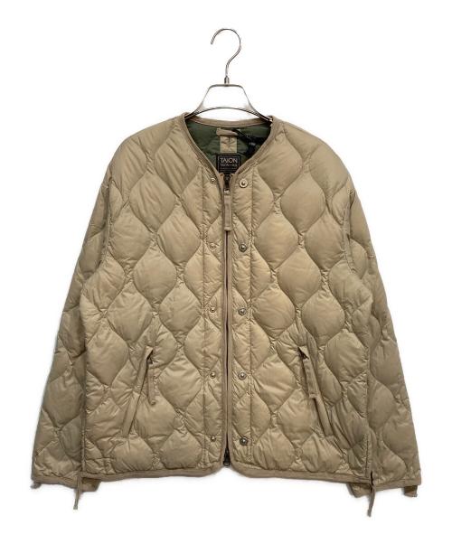 TAION（タイオン）TAION (タイオン) ミリタリー M65 ライナー Wジップ ショートダウンジャケット-ソフトシェル ベージュ サイズ:Mの古着・服飾アイテム