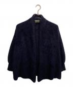 Nobleノーブル）の古着「ファーニットパフカーディガン」｜ネイビー