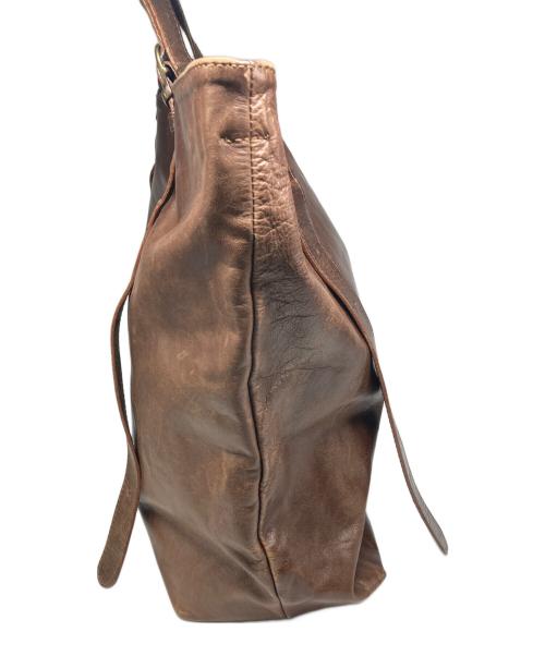 Martin Margiela11（マルタンマルジェラ11）Martin Margiela11 (マルタンマルジェラ11) レザー トート バッグ ブラウン サイズ:実寸参照の古着・服飾アイテム
