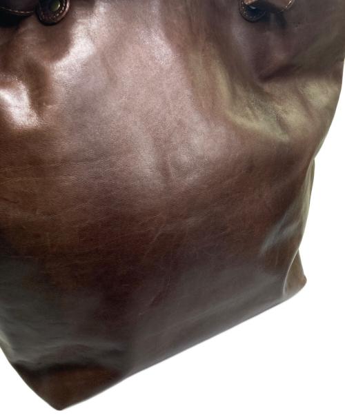 Martin Margiela11（マルタンマルジェラ11）Martin Margiela11 (マルタンマルジェラ11) レザー トート バッグ ブラウン サイズ:実寸参照の古着・服飾アイテム