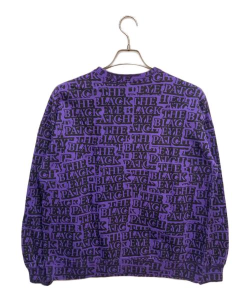 BlackEyePatch（ブラックアイパッチ）BlackEyePatch (ブラックアイパッチ) 総柄　トレーナー パープル サイズ:Mの古着・服飾アイテム