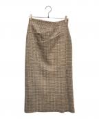 CELFORDセルフォード）の古着「ツイード タック タイト スカート」｜ピンク