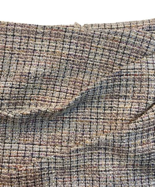 CELFORD（セルフォード）CELFORD (セルフォード) ツイード タック タイト スカート ピンク サイズ:38の古着・服飾アイテム