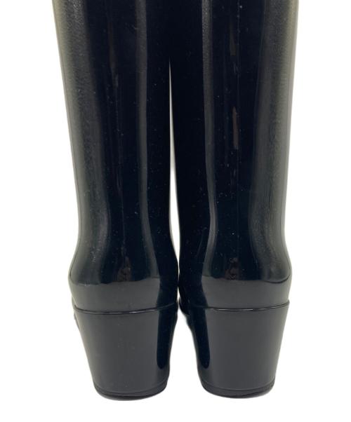 Salvatore Ferragamo（サルヴァトーレ フェラガモ）Salvatore Ferragamo (サルヴァトーレ フェラガモ) ヴァラリボンレインブーツ ブラック サイズ:8の古着・服飾アイテム