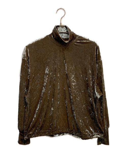 hatra（ハトラ）hatra (ハトラ) Lunar Velour Moc Top オリーブ サイズ:3の古着・服飾アイテム