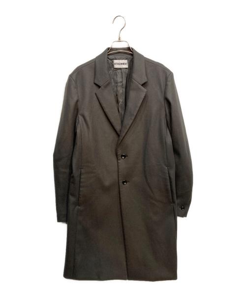 ATTACHMENT（アタッチメント）ATTACHMENT (アタッチメント) MELTON SINGLE CHESTER COAT グレー サイズ:1の古着・服飾アイテム