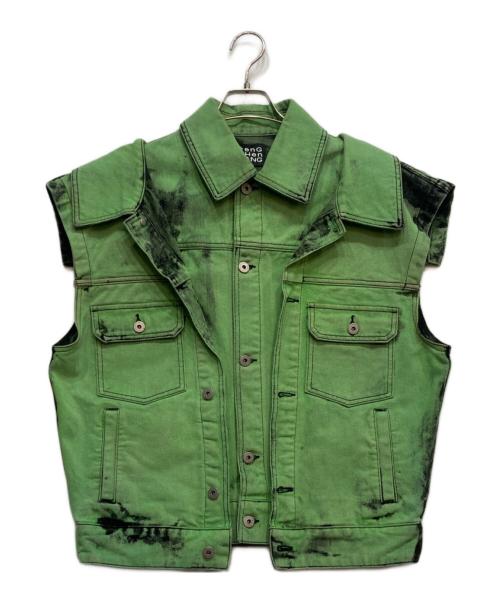 FenG CHen WANG（フェンチェンワン）FenG CHen WANG (フェンチェンワン) ベスト グリーン サイズ:Mの古着・服飾アイテム