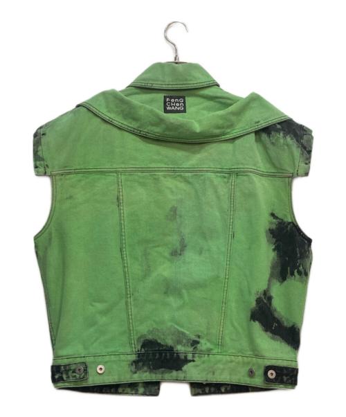 FenG CHen WANG（フェンチェンワン）FenG CHen WANG (フェンチェンワン) ベスト グリーン サイズ:Mの古着・服飾アイテム