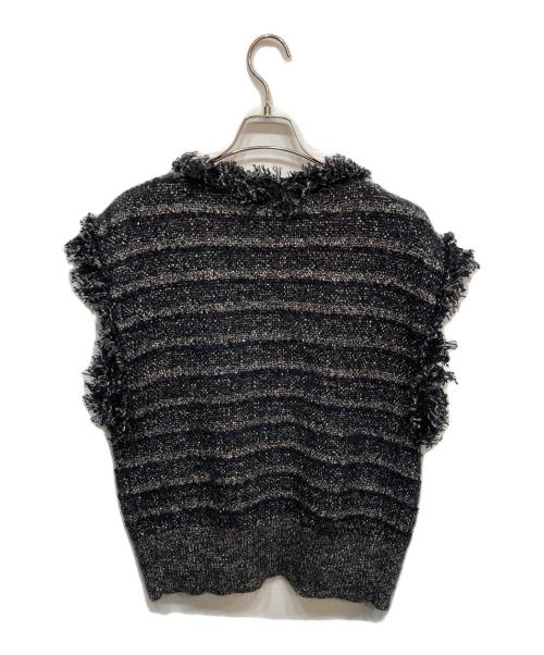 GALLARDA GALANTE（ガリャルダガランテ）GALLARDA GALANTE (ガリャルダガランテ) ツイードニットベスト ブラック サイズ:Fの古着・服飾アイテム