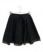 OHESHIOオヘシヲ）の古着「FLARE LAYERED BANDING SKIRT」｜ブラック