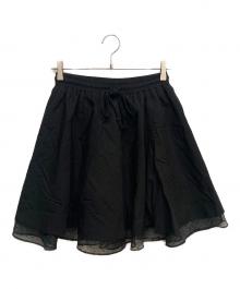 OHESHIO（オヘシヲ）の古着「FLARE LAYERED BANDING SKIRT」｜ブラック