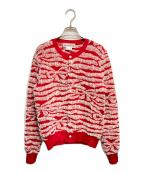 COMME des GARCONS GIRLコムデギャルソンガール）の古着「フリル カーディガン」｜レッド