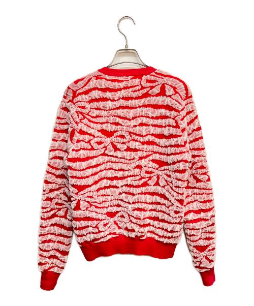 COMME des GARCONS GIRL（コムデギャルソンガール）COMME des GARCONS GIRL (コムデギャルソンガール) フリル カーディガン レッド サイズ:Lの古着・服飾アイテム