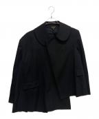 COMME des GARCONSコムデギャルソン）の古着「ウール　ギャバ　アシンメトリー　ジャケット」｜ブラック