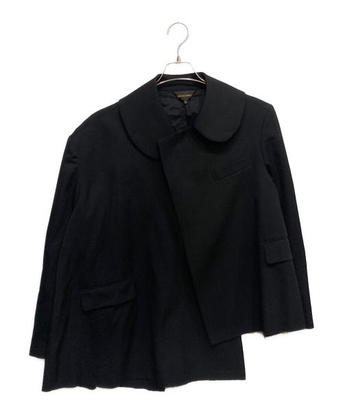 COMME des GARCONS（コムデギャルソン）COMME des GARCONS (コムデギャルソン) ウール　ギャバ　アシンメトリー　ジャケット ブラック サイズ:Sの古着・服飾アイテム