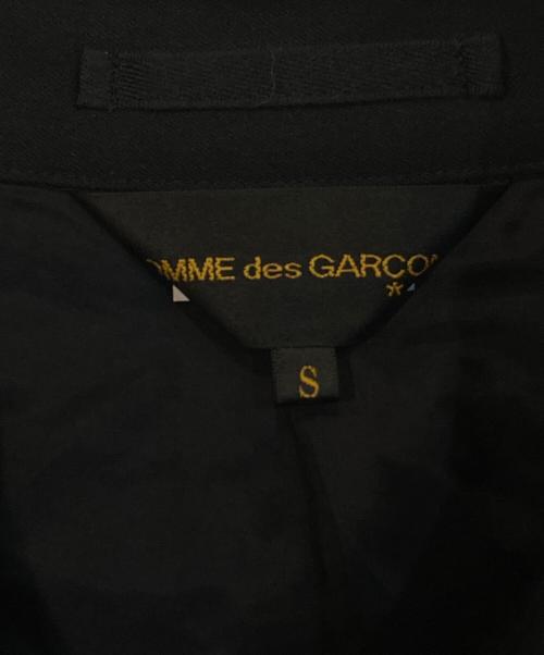 COMME des GARCONS（コムデギャルソン）COMME des GARCONS (コムデギャルソン) ウール　ギャバ　アシンメトリー　ジャケット ブラック サイズ:Sの古着・服飾アイテム