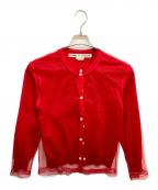 COMME des GARCONSコムデギャルソン）の古着「メッシュレイヤードカーディガン」｜レッド