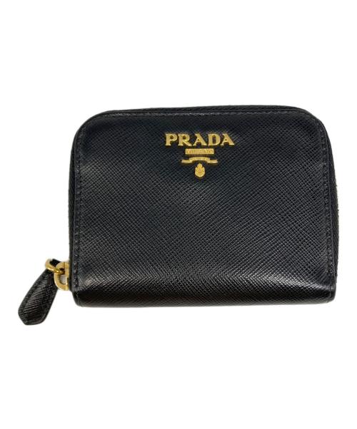 PRADA（プラダ）PRADA (プラダ) サフィアーノレザー コインケース ブラックの古着・服飾アイテム