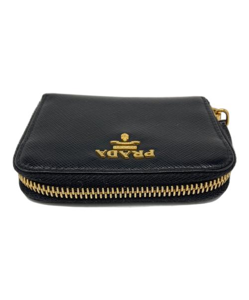 PRADA（プラダ）PRADA (プラダ) サフィアーノレザー コインケース ブラックの古着・服飾アイテム