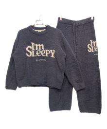 gelato pique（ジェラートピケ）の古着「パウダー スリーピー ロゴ ジャガード プルオーバー ＆ ロング パンツ セット」｜ネイビー