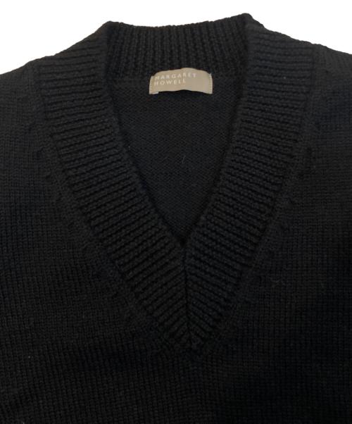 MARGARET HOWELL（マーガレットハウエル）MARGARET HOWELL (マーガレットハウエル) Vネック ニット ブラック サイズ:2の古着・服飾アイテム