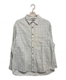 MAISON SPECIAL（メゾンスペシャル）の古着「Prime-Over Regular Collar Flannel Shirt」｜ホワイト