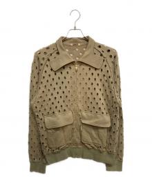 RANDY（ランディー）の古着「CAR Door SWEAT SHIRT BLOUSON」｜オリーブ