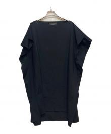 MM6 Maison Margiela（エムエムシックスメゾンマルジェラ）の古着「アシンメトリーオーバーワンピース」｜ブラック
