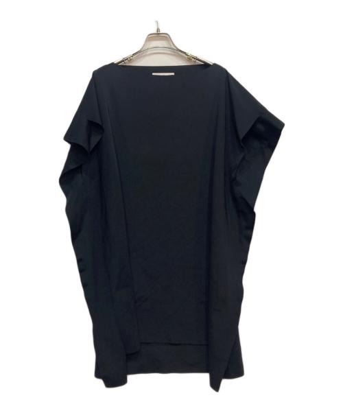 MM6 Maison Margiela（エムエムシックスメゾンマルジェラ）MM6 Maison Margiela (エムエムシックスメゾンマルジェラ) アシンメトリーオーバーワンピース ブラック サイズ:Sの古着・服飾アイテム