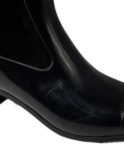CHANEL（シャネル）CHANEL (シャネル) カメリア レイン ブーツ ブラック サイズ:39の古着・服飾アイテム