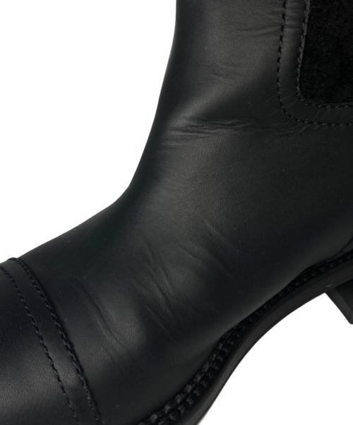 CHANEL（シャネル）CHANEL (シャネル) マトラッセ ムートン ブーツ ブラック サイズ: 38 1/2の古着・服飾アイテム