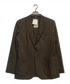 green label relaxingグリーンレーベルリラクシング）の古着「A＋ TWPU サージ スリム 2B ジャケット」｜ブラウン