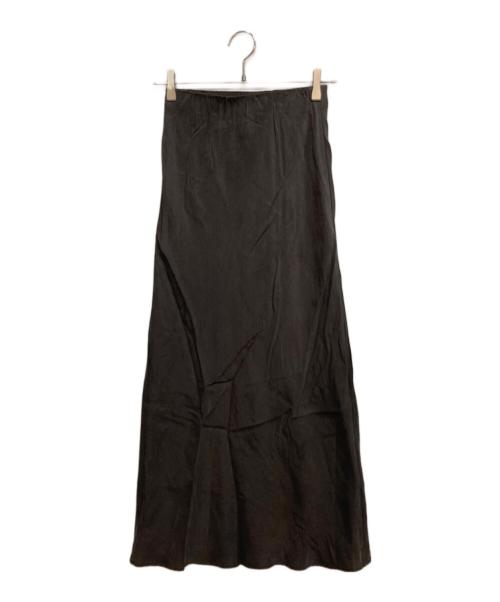 Noble（ノーブル）Noble (ノーブル) キュプラ ナロー Aライン スカート グレー サイズ:FREEの古着・服飾アイテム