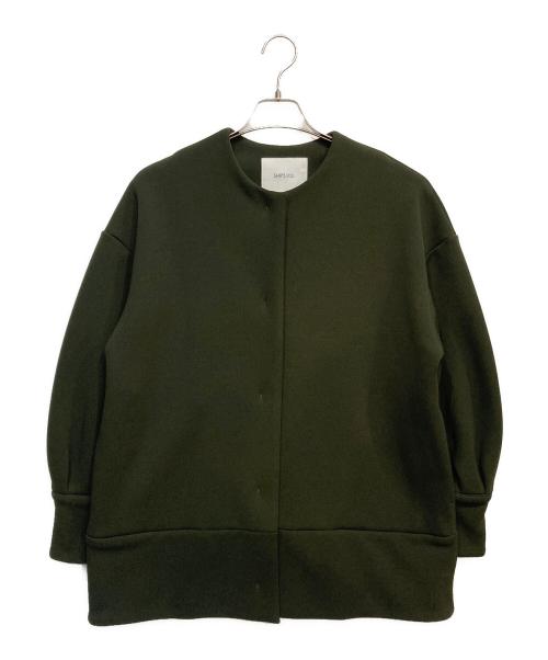 SHIPS any（シップスエニィ）SHIPS any (シップスエニィ) ダンボール コクーン ノーカラー コート グリーン サイズ:FREEの古着・服飾アイテム