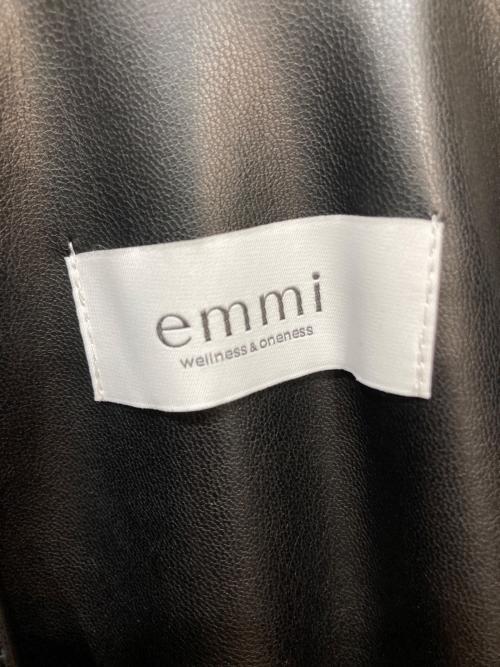 emmi（エミ）emmi (エミ) リサイクルレザージャンパーワンピース ブラック サイズ:1の古着・服飾アイテム