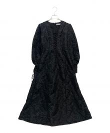 melt the lady（メルトザレディ）の古着「フラワー ジャガード ロング ドレス」｜ブラック