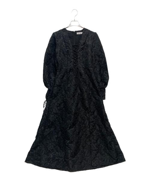 melt the lady（メルトザレディ）melt the lady (メルトザレディ) フラワー ジャガード ロング ドレス ブラック サイズ:FREEの古着・服飾アイテム