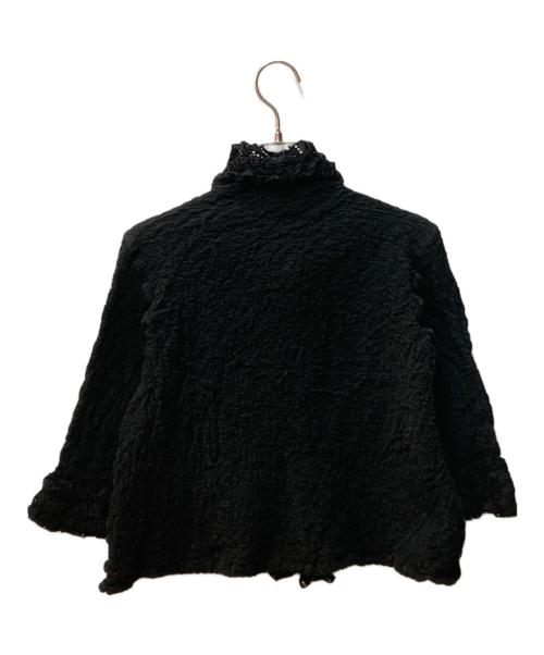 me ISSEY MIYAKE（ミーイッセイ ミヤケ）me ISSEY MIYAKE (ミーイッセイ ミヤケ) フリルカーディガン ブラック サイズ:FREEの古着・服飾アイテム