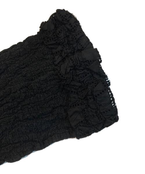 me ISSEY MIYAKE（ミーイッセイ ミヤケ）me ISSEY MIYAKE (ミーイッセイ ミヤケ) フリルカーディガン ブラック サイズ:FREEの古着・服飾アイテム