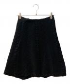 me ISSEY MIYAKEミーイッセイ ミヤケ）の古着「膝丈スカート」｜ブラック