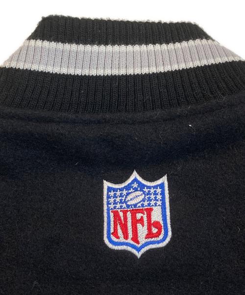 NIKE（ナイキ）NIKE (ナイキ) NFL (エヌエフエル) RAIDERS 袖革 スタジャン ブラック サイズ:Lの古着・服飾アイテム