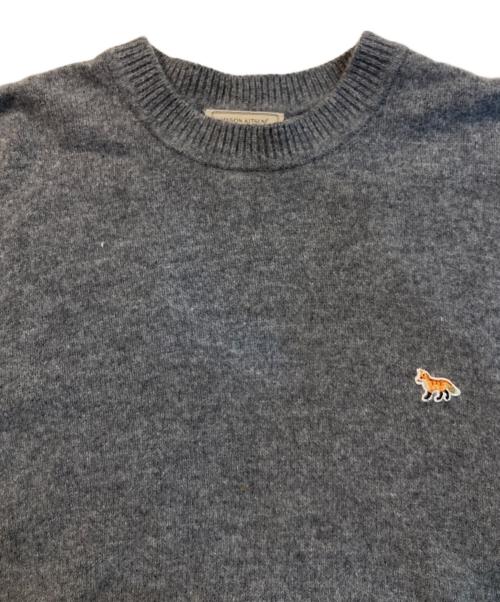 maison kitsune（メゾンキツネ）maison kitsune (メゾンキツネ) ニット グレー サイズ:Lの古着・服飾アイテム