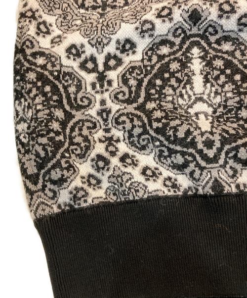 Dior（ディオール）Dior (ディオール) ペイズリー柄クルーネックニット グレー サイズ:Mの古着・服飾アイテム
