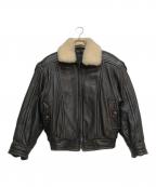 ROBERT COMSTOCKロバートコムストック）の古着「ボアカラーレザージャケット」｜ブラック